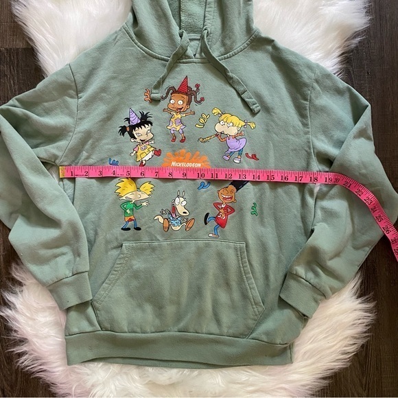 Nickelodeon women’s juniors sage green graphic‎ hoodie size medium - Picture 7 of 10